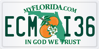 FL license plate ECMI36