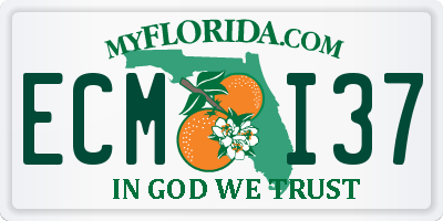 FL license plate ECMI37