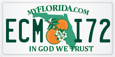 FL license plate ECMI72
