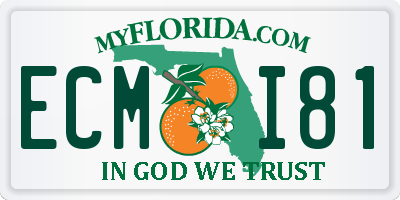 FL license plate ECMI81