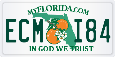 FL license plate ECMI84