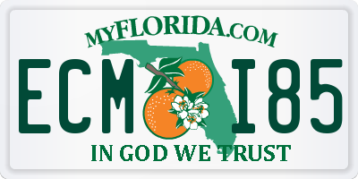 FL license plate ECMI85