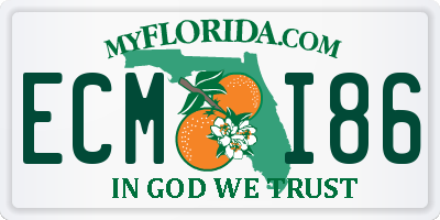 FL license plate ECMI86