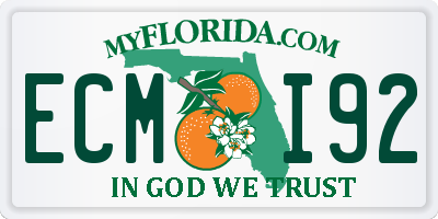 FL license plate ECMI92