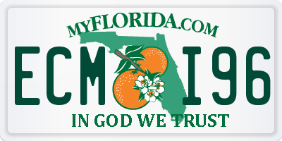 FL license plate ECMI96