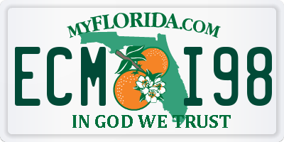 FL license plate ECMI98