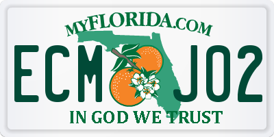 FL license plate ECMJ02