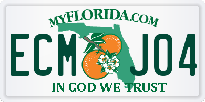 FL license plate ECMJ04