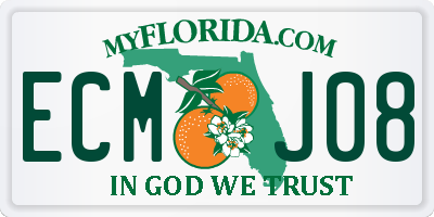 FL license plate ECMJ08