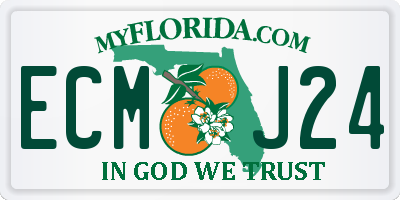 FL license plate ECMJ24