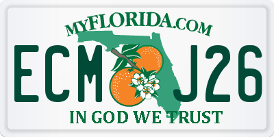 FL license plate ECMJ26