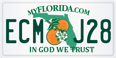 FL license plate ECMJ28
