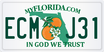 FL license plate ECMJ31