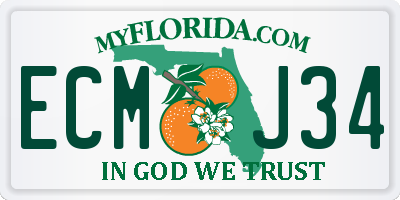 FL license plate ECMJ34