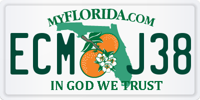 FL license plate ECMJ38