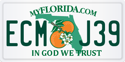 FL license plate ECMJ39