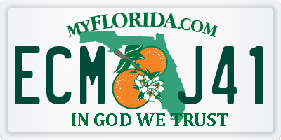 FL license plate ECMJ41