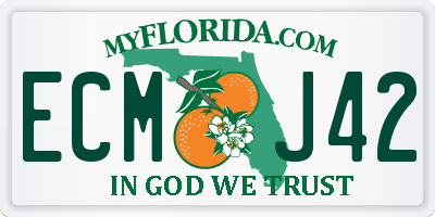 FL license plate ECMJ42