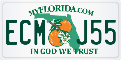 FL license plate ECMJ55