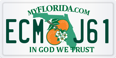 FL license plate ECMJ61