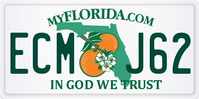FL license plate ECMJ62