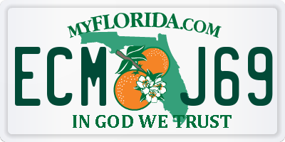 FL license plate ECMJ69
