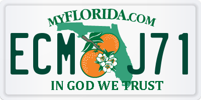 FL license plate ECMJ71
