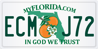 FL license plate ECMJ72