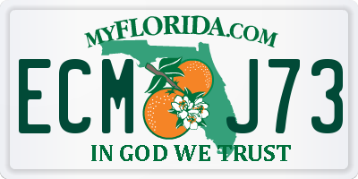 FL license plate ECMJ73