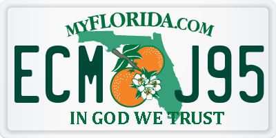 FL license plate ECMJ95