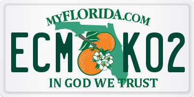 FL license plate ECMK02