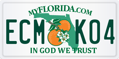 FL license plate ECMK04