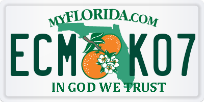 FL license plate ECMK07