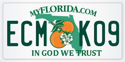 FL license plate ECMK09
