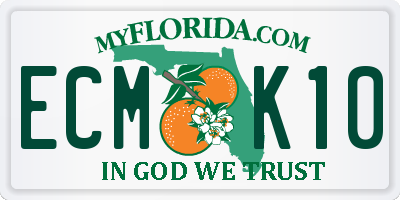 FL license plate ECMK10