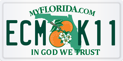 FL license plate ECMK11