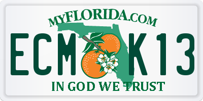 FL license plate ECMK13