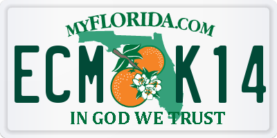 FL license plate ECMK14