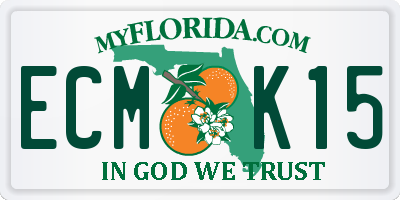 FL license plate ECMK15