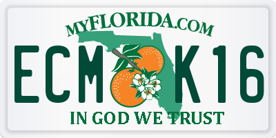 FL license plate ECMK16