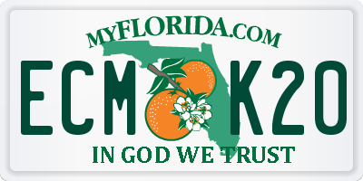 FL license plate ECMK20