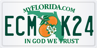 FL license plate ECMK24