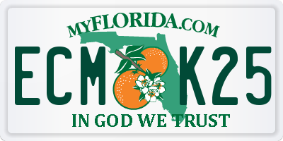 FL license plate ECMK25