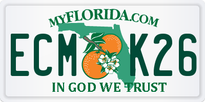 FL license plate ECMK26