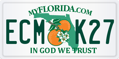 FL license plate ECMK27