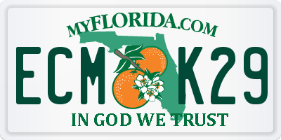 FL license plate ECMK29