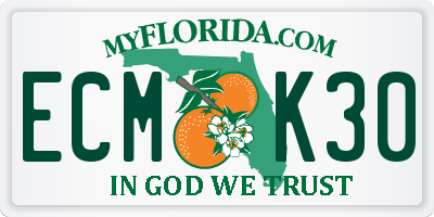 FL license plate ECMK30