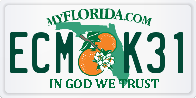 FL license plate ECMK31