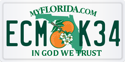 FL license plate ECMK34