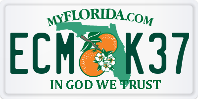 FL license plate ECMK37